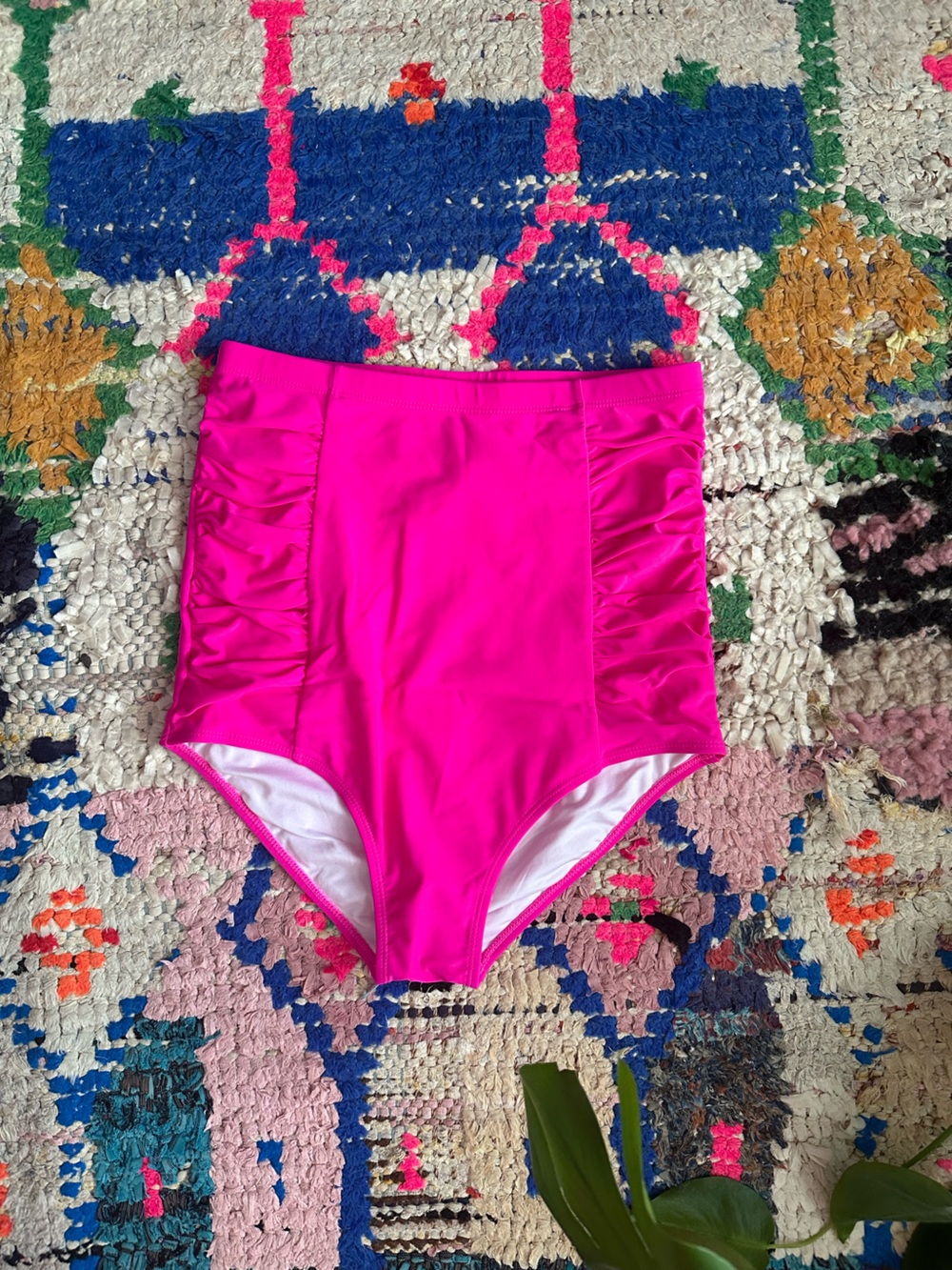 Super High-Waist Sun Baked Swim Bottoms - Hot Pink